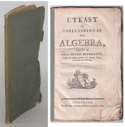 Utkast til föreläsningar öfver algebra.