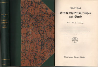 STRINDBERG-ERINNERUNGEN UND -BRIEFE. Mit drei…