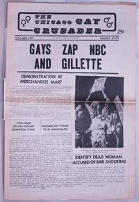 image of Chicago Gay Crusader: the total community newspaper; #7, November 1973: Gays Zap NBC & Gillette