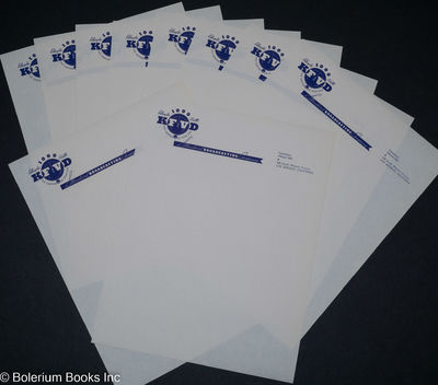 KFVD, the center of your dial / Standard Broadcasting Company [ten sheets of unused letterhead from the station where Woody Guthrie had his program, "The Woody and Lefty Lou Show"]