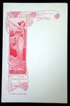 Art Nouveau Blank Advertising Menu Sheets, B. Leon Croizet Grande Fine Champagne and St. Meme Cognac, ca. 1900