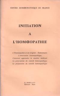 Initiation à l'homoeopathie