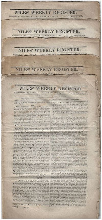 1831 – Three months of contemporary newspaper cove