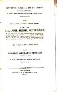 Contentio inter animam et corpus. Rhytmi Suethici…