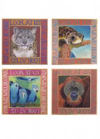 Look At Us Card: Snow Leopard, Sea Turtle, Spix Macaw, Orangutan