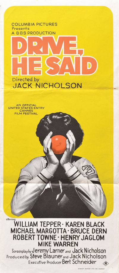 Drive, He Said (Original Australian poster for the 1971 film)