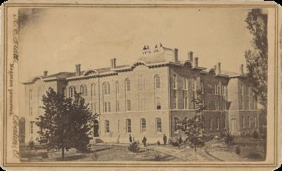 Photograph of Oberlin College’s Second Ladies Hall, c. 1865