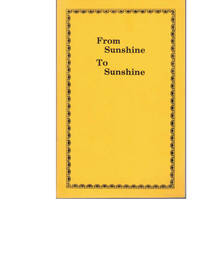 cover of From Sunshine to Sunshine" The Funeral and Rememberance of the Life of Bishop George Foster Pierce