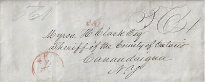 1839 – Triple-rate stampless cover used to mail legal documents