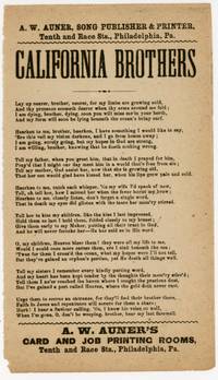 California Brothers song sheet