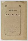 Manifiesto a la Nacion [cover title]