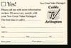 Direct Mail Postcard: Cable TV Arlington