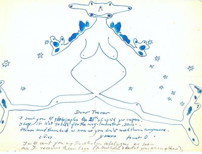 OPPENHEIM, MÉRET. ORIGINAL ART in an Autograph Letter Signed