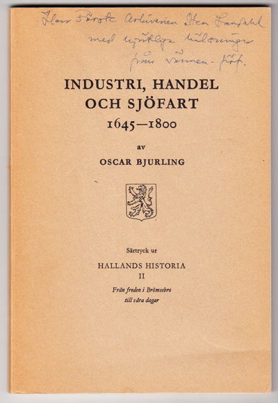 Industri, handel och sjöfart 1645-1800. Särtryck…