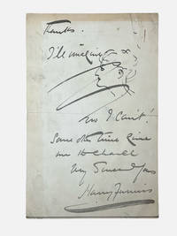 Autograph letter fragment with an orignal pen and ink sketch by Punch illustrator, Harry Furniss (1854-1925)