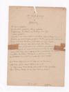 Manuscript poem: "El Moribundo: Palabras" Circa 1950
