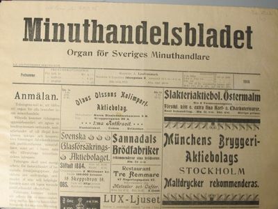 Minuthandelsbladet. Organ för Sveriges…