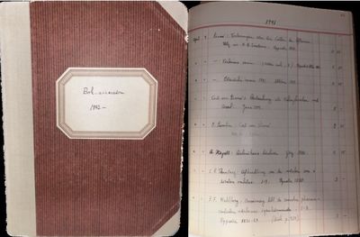 Bok-accession 1921 - 49 och 1962 - 1993. samlade…