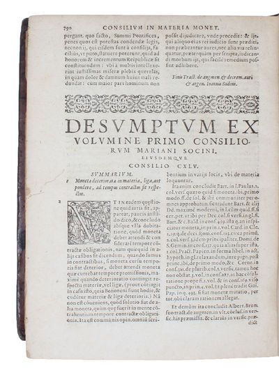 De monetis et re numaria libri duo. Quorum primus artem cudendae monetae, secundus vero quaestionum monetariarum decisiones continet. - [STANDARD WORK ON COINAGE - THE FIRST OF ITS KIND] (photo 3)