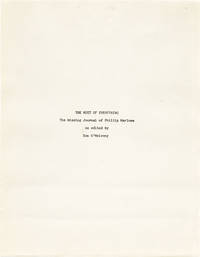 No City for Dreaming: A Memoir on the Murder of Marilyn Monroe [The Long Time Ago: A Missing Journal of L.A. Detective Pat McIntosh; No City for Dreaming: The Unpublished Journal of Pat McIntosh; The Most of Everything: The Missing Journal of Philip Marlowe] (Archive of 3 typescript treatment drafts for the 2002 novel)