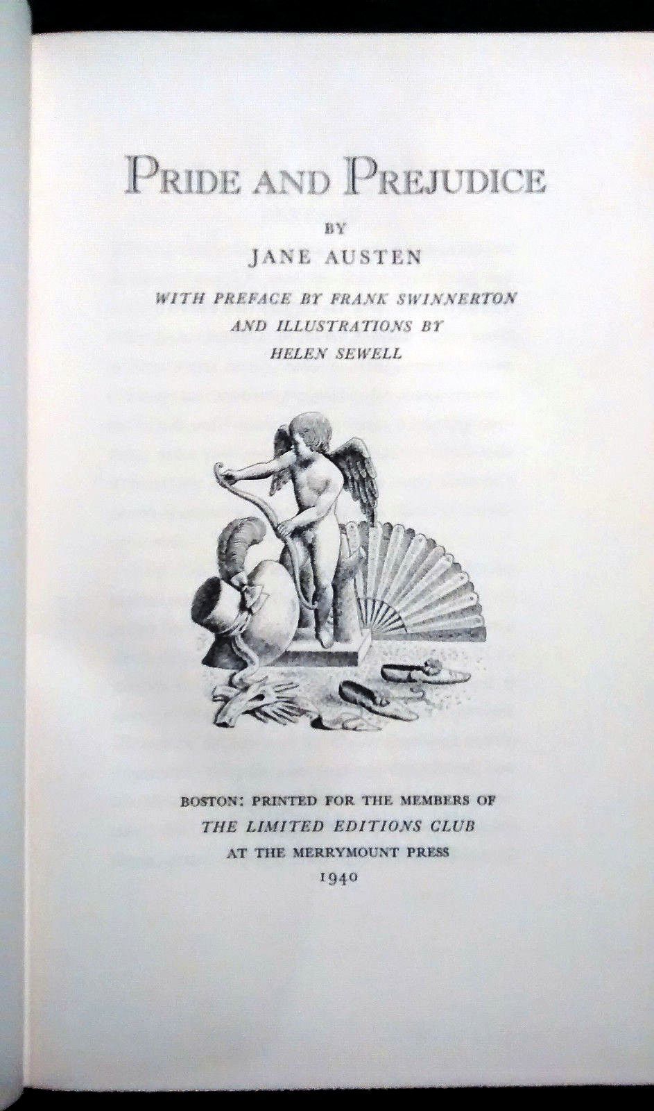 PRIDE AND PREJUDICE by AUSTEN, Jane | Hardcover | 1940 | Limited
