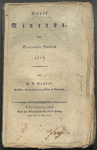 Dansk Minerva, for September Maaned 1816.…
