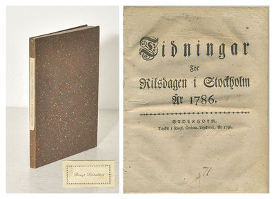 Tidningar för riksdagen i Stockholm år 1786. Nr…