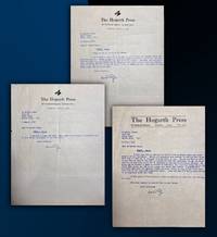 Three typed letters signed by Leonard Woolf as head of the Hogarth Press to Sigmund Freud&#039;s son Martin concerning the publication of Freud&#039;s last major work, Moses and Monotheism by Woolf, Leonard - 1938