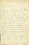 Autograph letter signed, probably to Latimer Clark