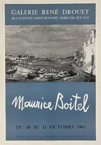 ORIGINAL "GALERIE RENE DROUET" MAURICE BOITEL EXHIBITION PROMOTIONAL POSTER