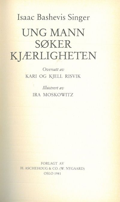 Ung mann søker kjærligheten. Oversatt av Kari og…