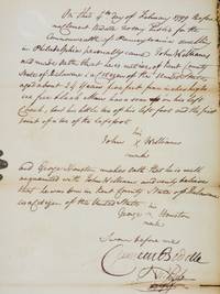 image of African American, John H. Williams, Proof he Was Not a Slave