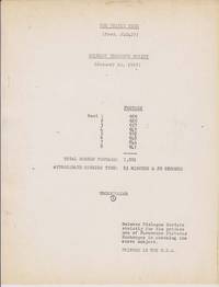 image of The Deadly Bees (Original Screenplay) (Prod. #10427) Release Dialogue Script (January 16, 1967)