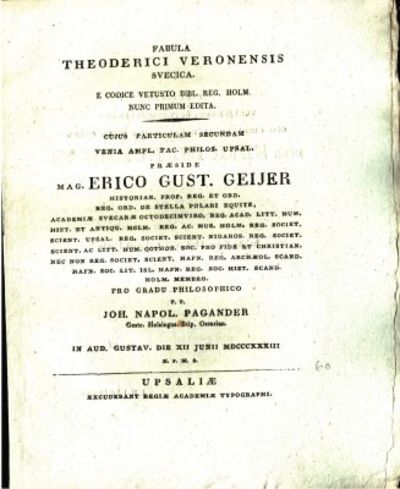 Fabula Theoderici Veronensis Svecica. E codice…