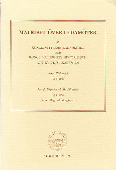 Matrikel över ledamöter av Kungl.…
