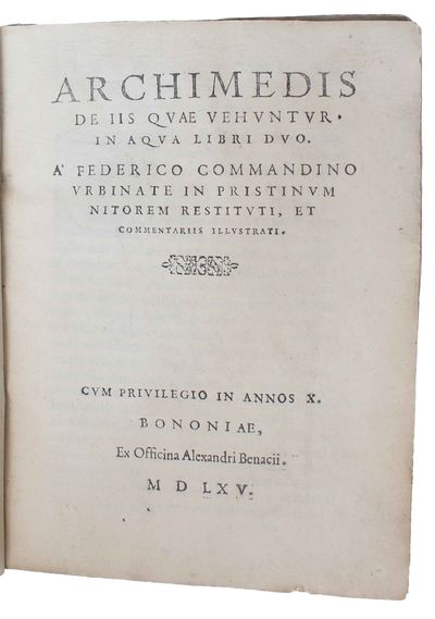 De iis quae vehuntur in Aqua Libri Duo. A’…