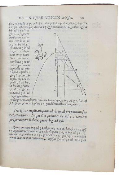 De iis quae vehuntur in Aqua Libri Duo. A’ Federico Commandino Urbinate in pristinum nitorem restituti, et commentariis illustrati. - [THE FOUNDING WORK ON HYDROSTATICS] (photo 4)
