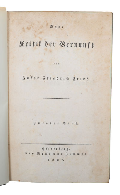 Neue Kritik der Vernunft. 3 vols.  - [SEMINAL EARLY WORK ON “EMPIRICAL PSYCHOLOGY”] (photo 3)