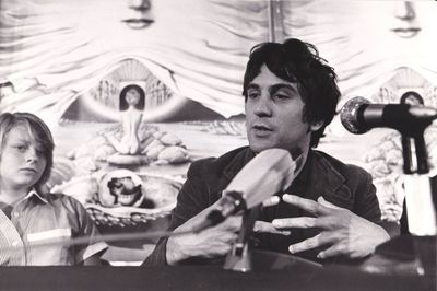 N.p.: N.p., 1976. Vintage oversize matte-finish photograph of actors Robert De Niro and Jodie Foster...