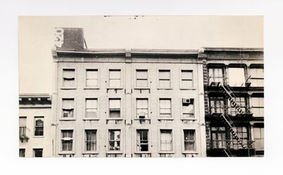 Exhibition postcard: TO PLACE, works in situ done by DANIEL BUREN visible from… (15 September-4 October 1976)