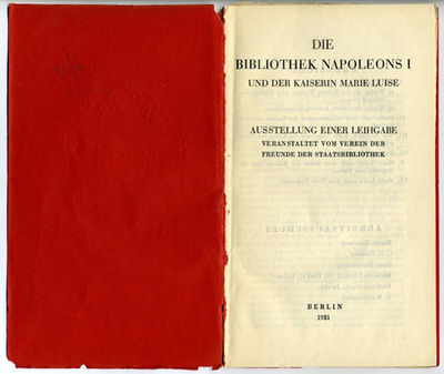 Die Bibliothek Napoleons I, und der Kaiserin…