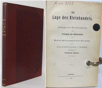 Zur Lage des Kleinhandels. Inaugural-Dissertation…