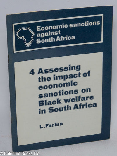 London: Africa Bureau, 1981. Pamphlet. 33p., 5.5x8.5 inch staplebound covers, reprint; tables, in ve...
