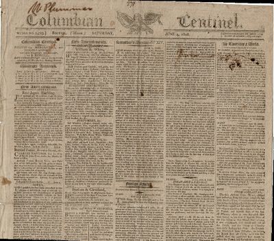 Columbian Centinel. Whole No. 2,523