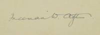 The autograph signature of Freeman Wills Crofts, author of  Mystery in the Channel; Golden Ashes; Antidote to Venom;  Pit Prop Syndicate;  Found Floating; Man Overboard;  12.30 from Croydon; Sudden Death; Loss of Jane Vosper, Death of a Train etc.