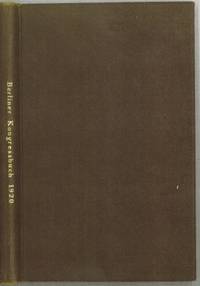 Kongress des Deutschen Schachbundes in Berlin 1920 by Alfred M Ehrhardt (1881-1947) Post - First Edition - 1920 - from The Book Collector ABAA, ILAB (SKU: C0610)