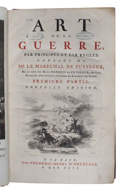 Art de la Guerre par Principes et par Régles. Mis au Jour par Mr le Marquis de Puysegur, son Fils. Nouvelle Edition. 1.-2. Partie. (photo 2)