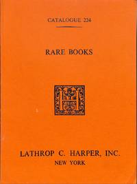 Catalogue 224/1976: Rare Books. by LATHROP C. HARPER - NEW YORK - Paperback - from Frits Knuf Antiquarian Books (SKU: 32011)