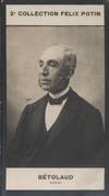 Photographie de la collection Félix Potin (4 x 7,5 cm) représentant : Jacques-Alexandre Bétolaud, avocat. Début XXe. Vers 1900.