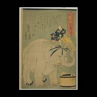 Arrival of the Europeans: The Great Elephant (Yoroppajin torai, Daizo no zu), Photo Rag Bright...